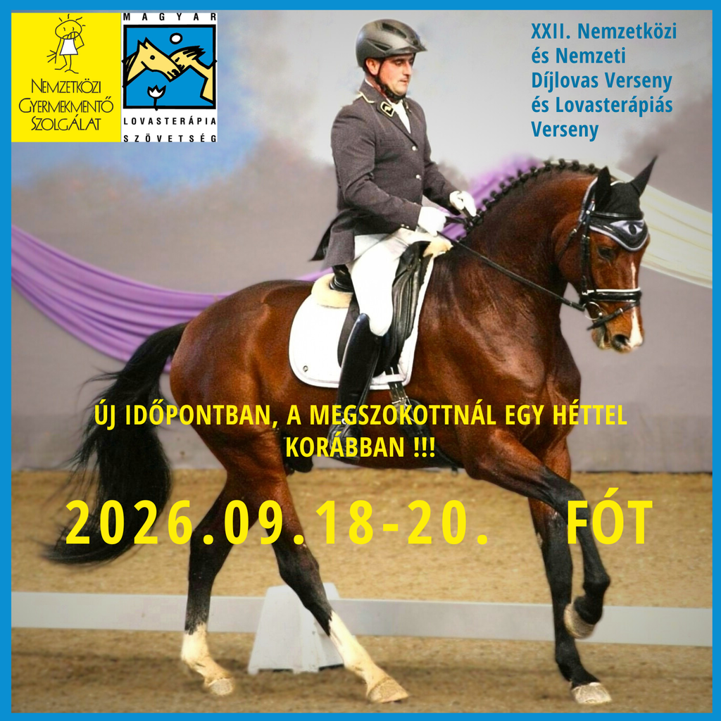 Új időpontban a Nemzetközi, Nemzeti és Lovasterápiás Verseny